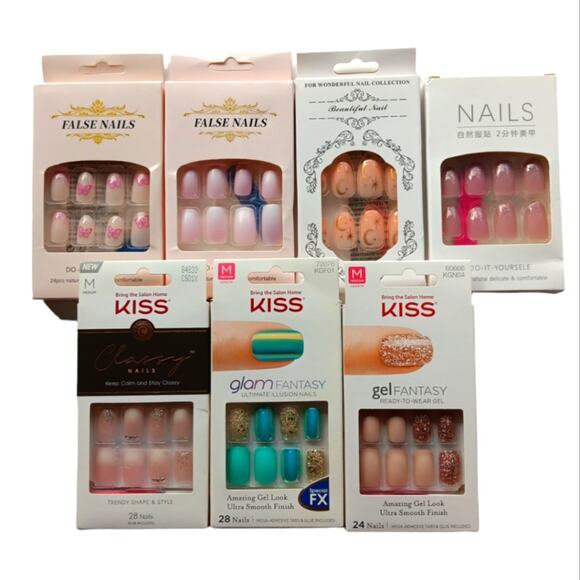 NWT Press On Nails, Fake Nails Bundle Lot of 7